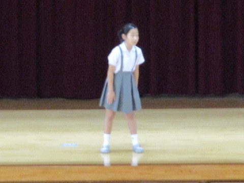 校内童話お話大会　高学年の部のようす