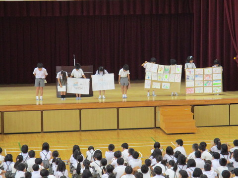 一学期終業式のようす