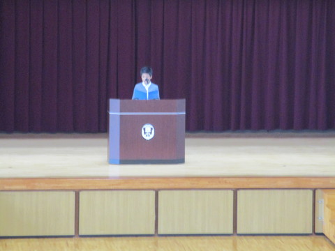 一学期終業式のようす