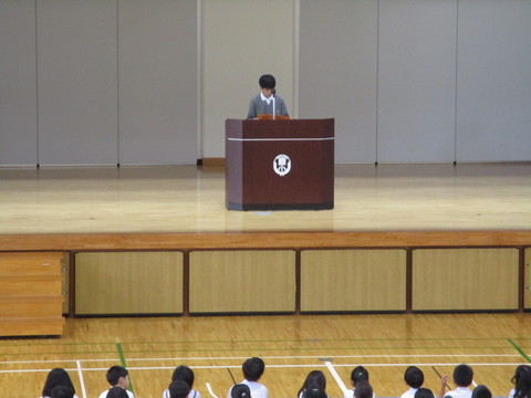 2学期始業式のようす