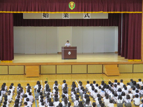 2学期始業式のようす