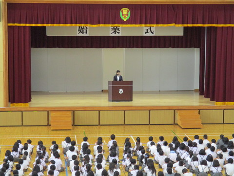 2学期始業式のようす