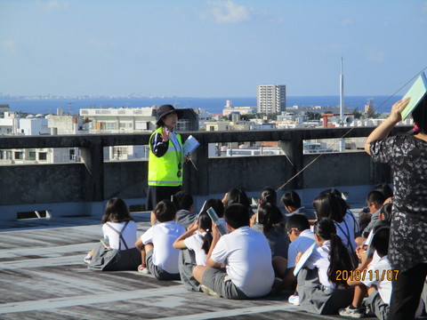 避難訓練のようす
